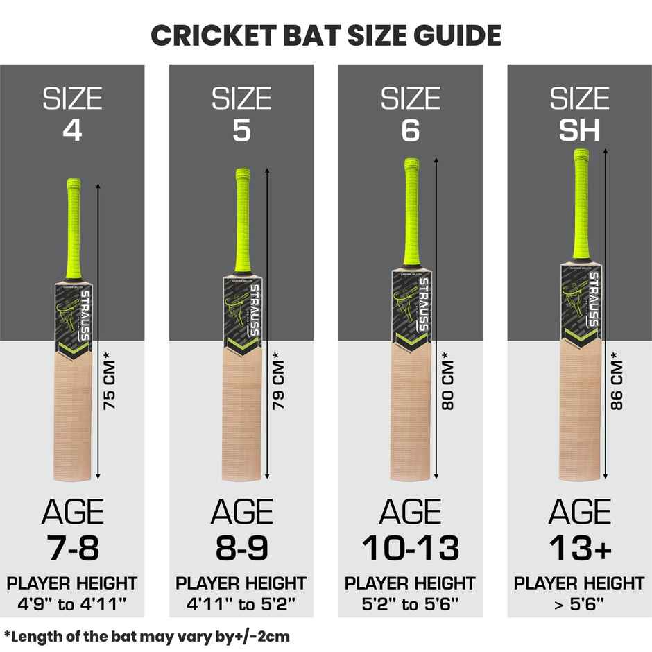 Strauss Grand Edition Kashmir Willow Scoop Bat, Size-SH, (Blue)