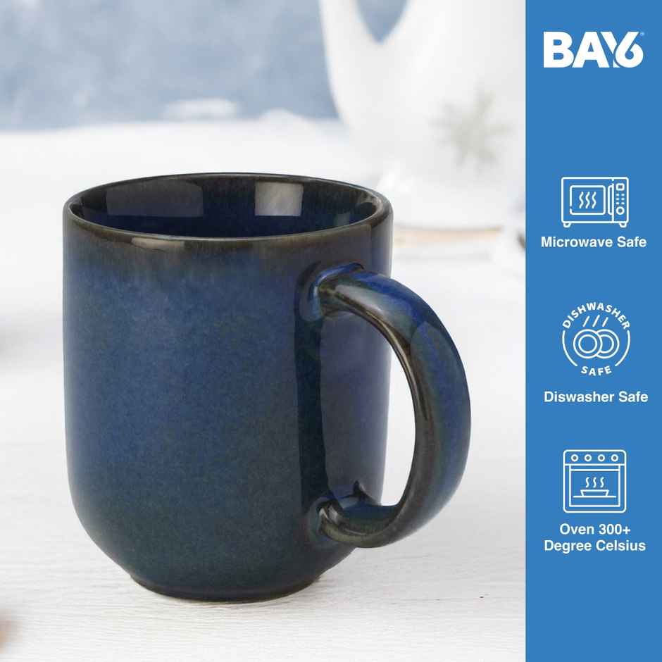 BAY6 Porcelain Coffee Mug Small Coupe 230 ml Reactive - 6 Pcs Set - Cyprus