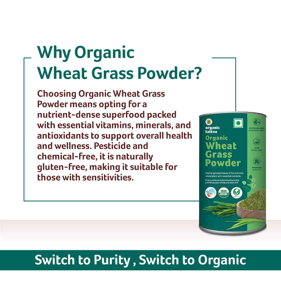 Organic Tattva Wheat Grass Powder