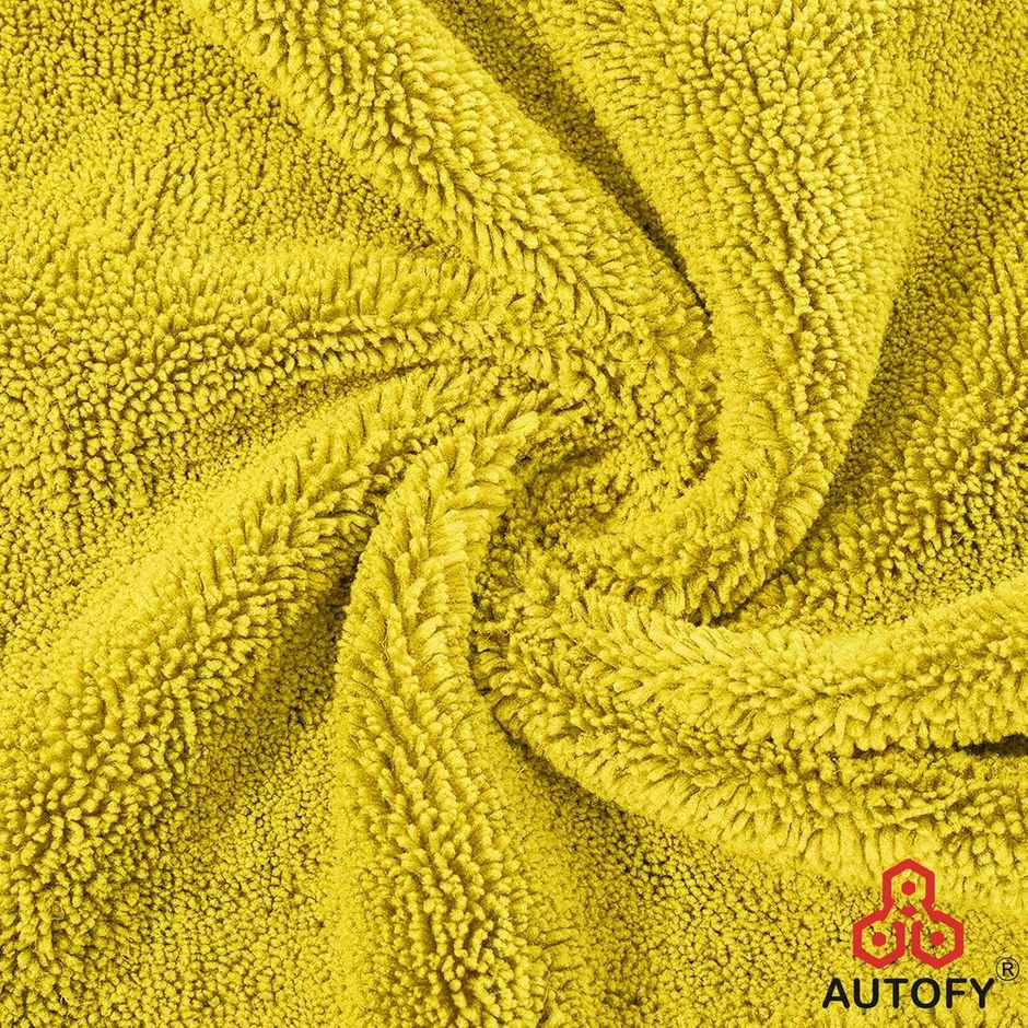 Autofy Multipurpose Microfiber Car Cleaning Cloth (Pak of 2) - Multicolour | 800 GSM | 40 cm x 40 cm