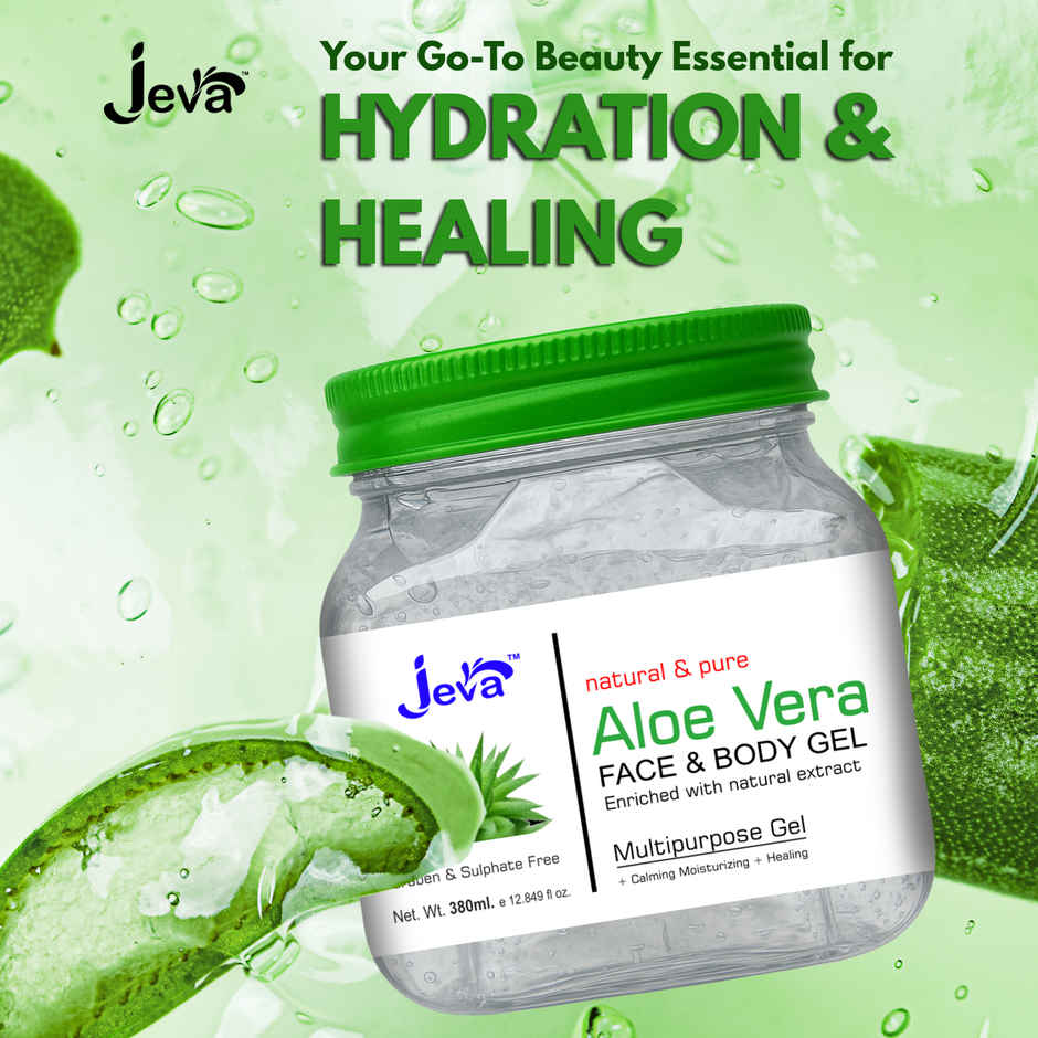 Jeva Aloe Vera Gel | Hydrating & Revitalizing Care for Young, Radiant Skin & Hair