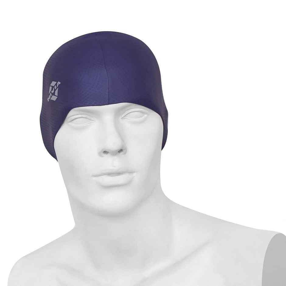 Nivia Pro Silicone Swimming Cap - Navy Blue