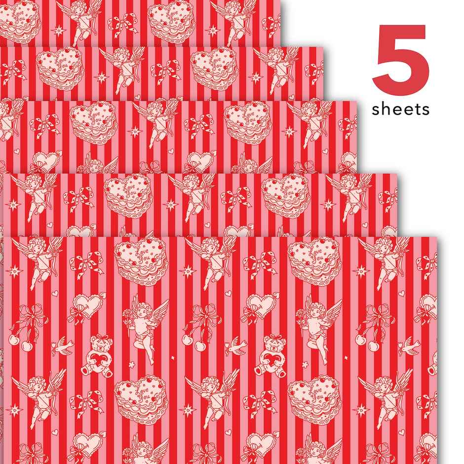 Tiger Notes Gift Wrap | Cupid Stripes