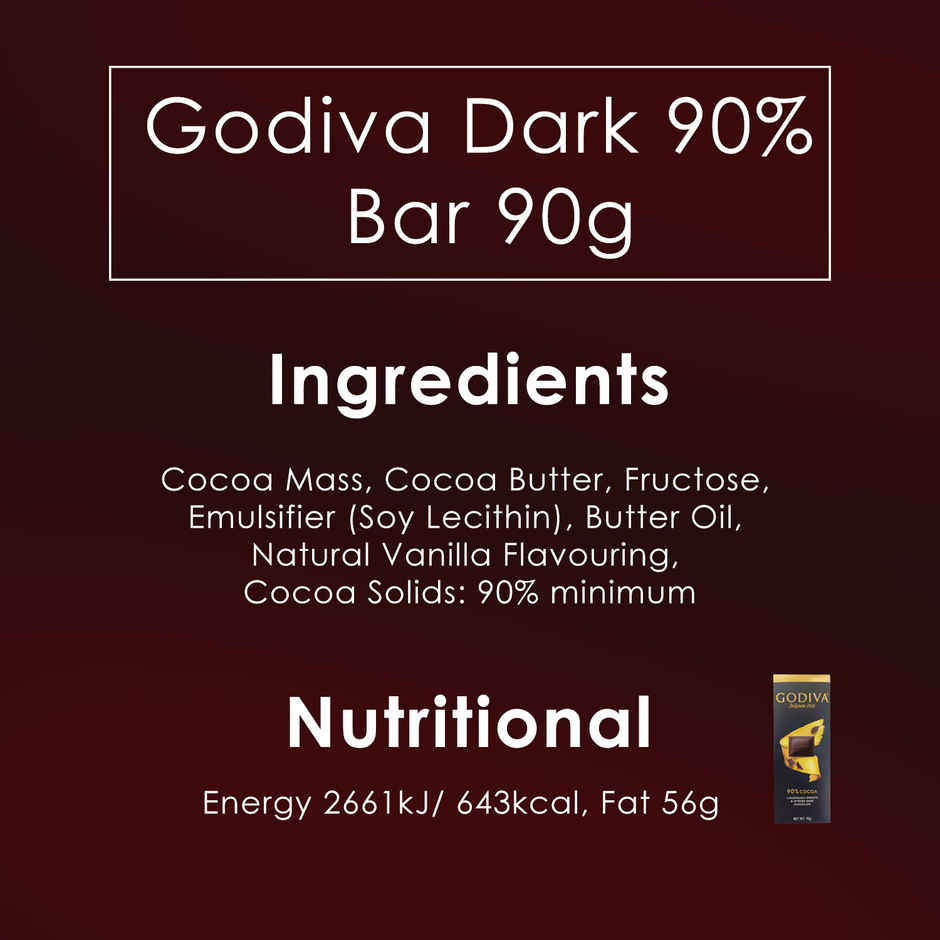 Godiva 90% Cocoa Dark Chocolate