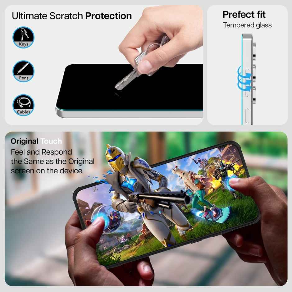 Kapaver Samsung Galaxy S24 Fe Tempered Glass Screen Protector | Glass Hd 1 Pack|1 Easydo Applicator