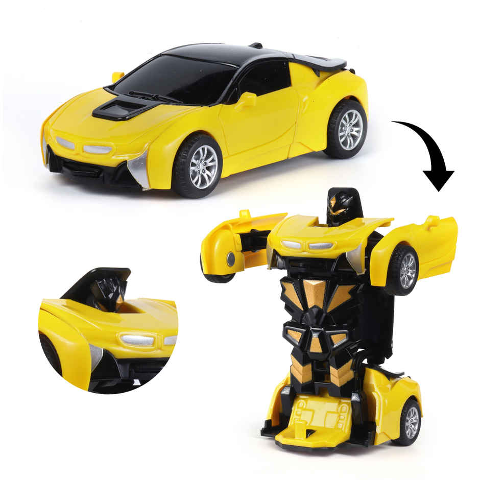 Race N Roll Deforming Friction Car Bm Yellow