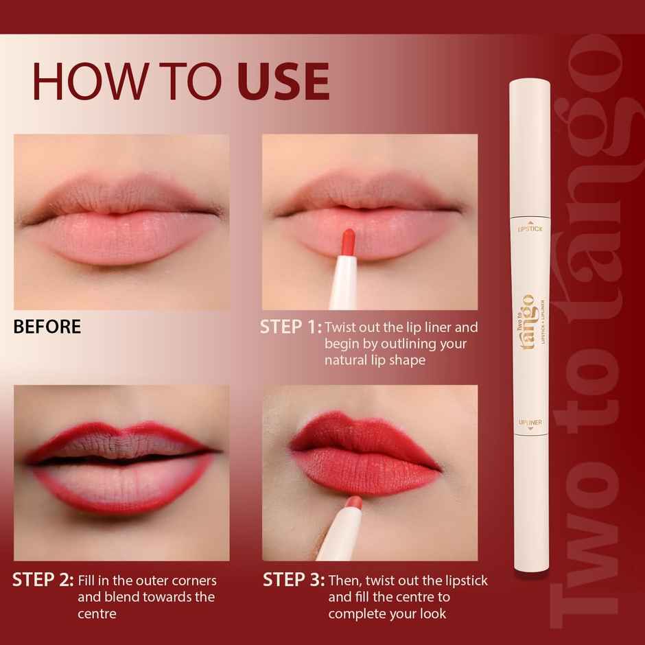 Glam21 Two To Tango Lip Liner + Lipstick Duo | Non-Transfer | Creamy Matte Finish | Bubblegum-07