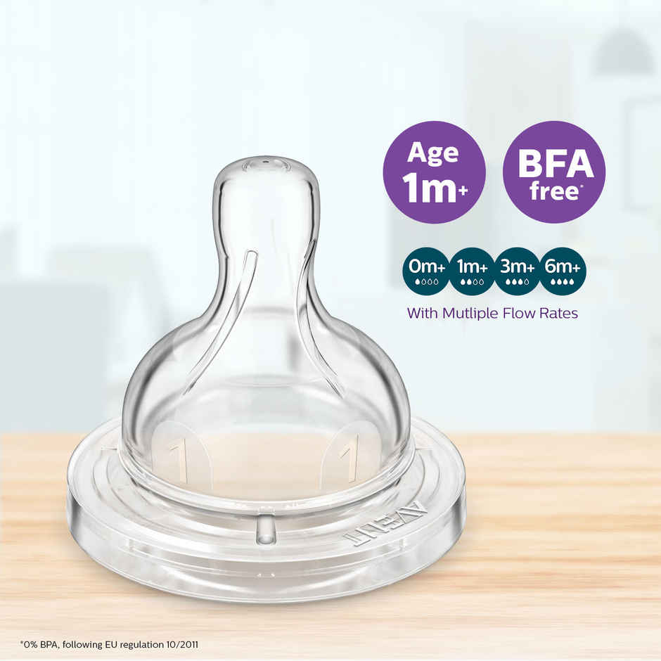 Philips Avent Anti-Colic Baby Bottle 1M+ Nipple | SCY762/02