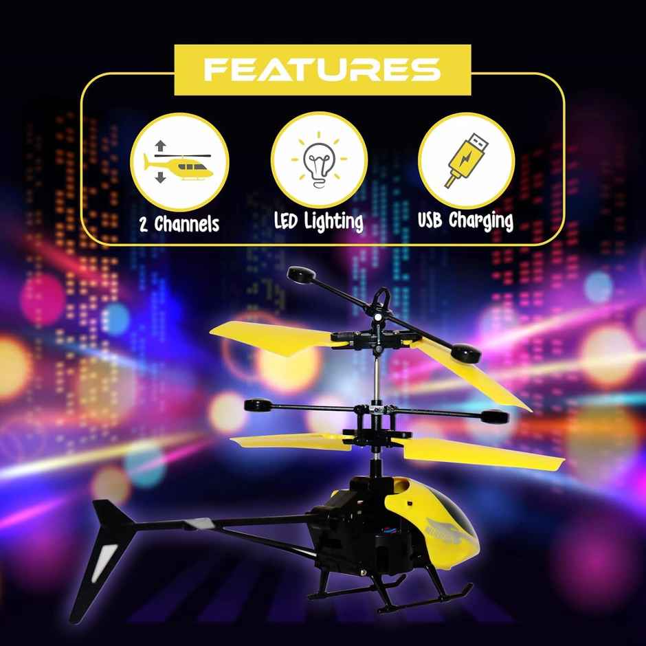 Toyshine 2 Channel RC Helicopter with Hand Sensor and USB Charging - Assorted