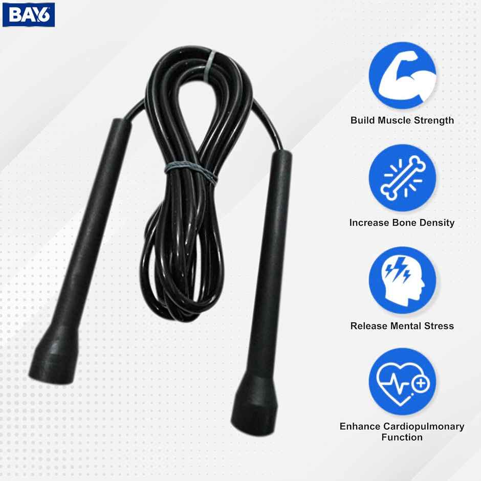 Bay6 Jump Rope For Fitness | Black