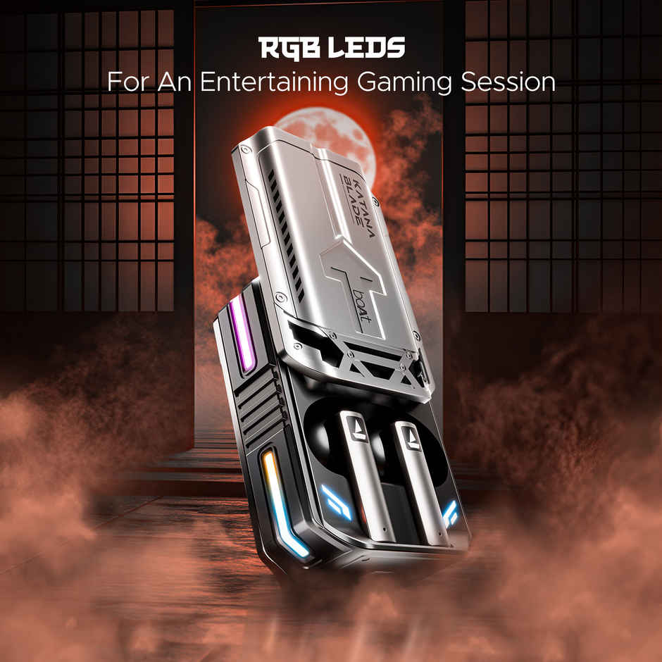 boAt Immortal Katana Blade 2.0 With Beast Mode, Rgb Leds, 70 Hrs Playback, Asap Charge (Grey)