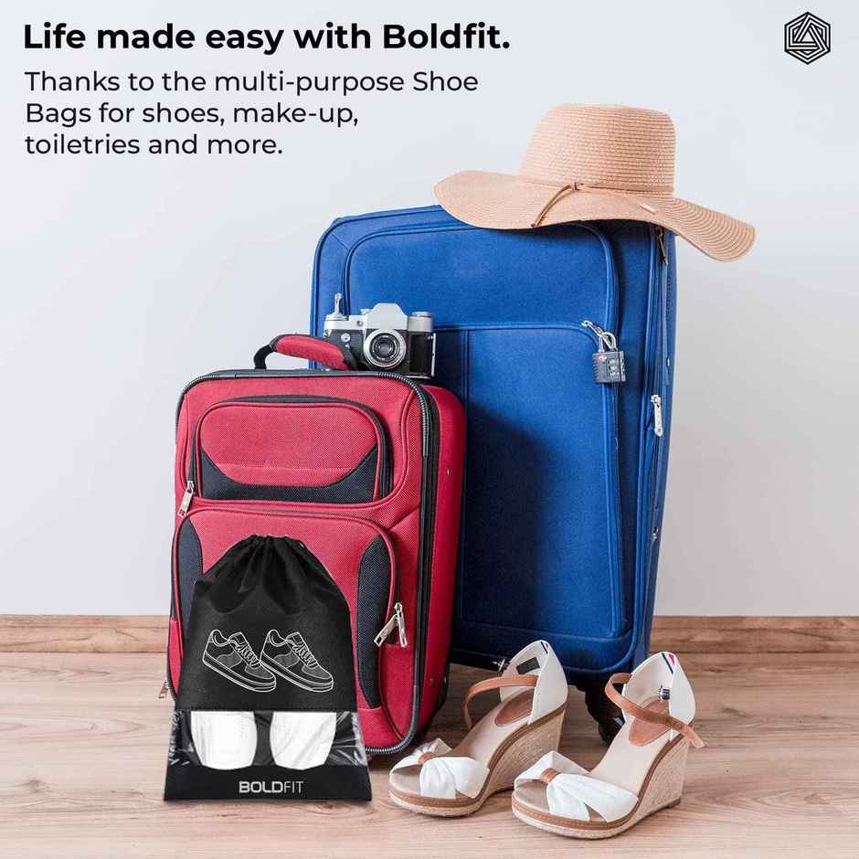 Boldfit Shoe Cover Black Pack of 12