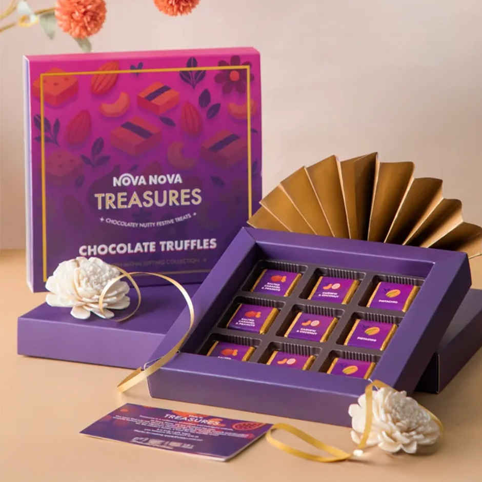 Nova Nova Chocolate Almond Florentine Gift Box | Elegant Gift Offering | Nova Nova