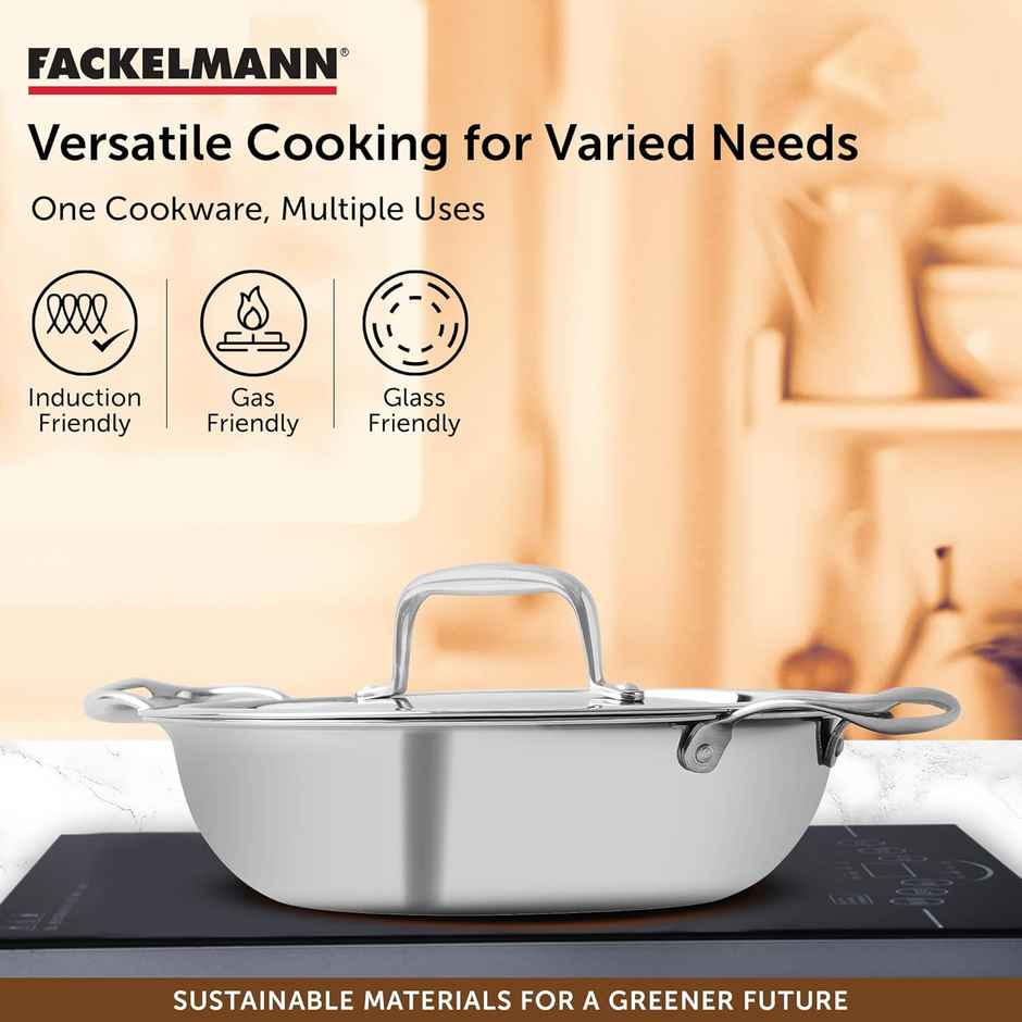 Fackelmann Triply Kadai w SS Lid 30 cm