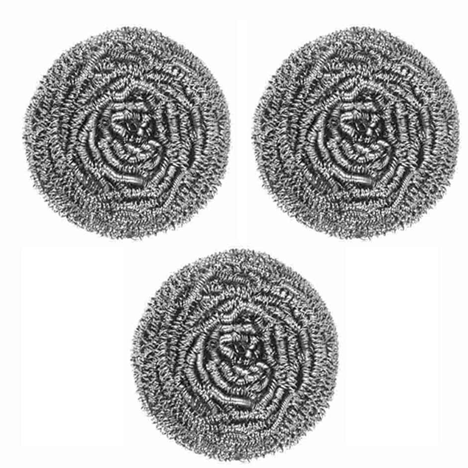Gebi Stainless Steel Scrubbers (Pack of 3)