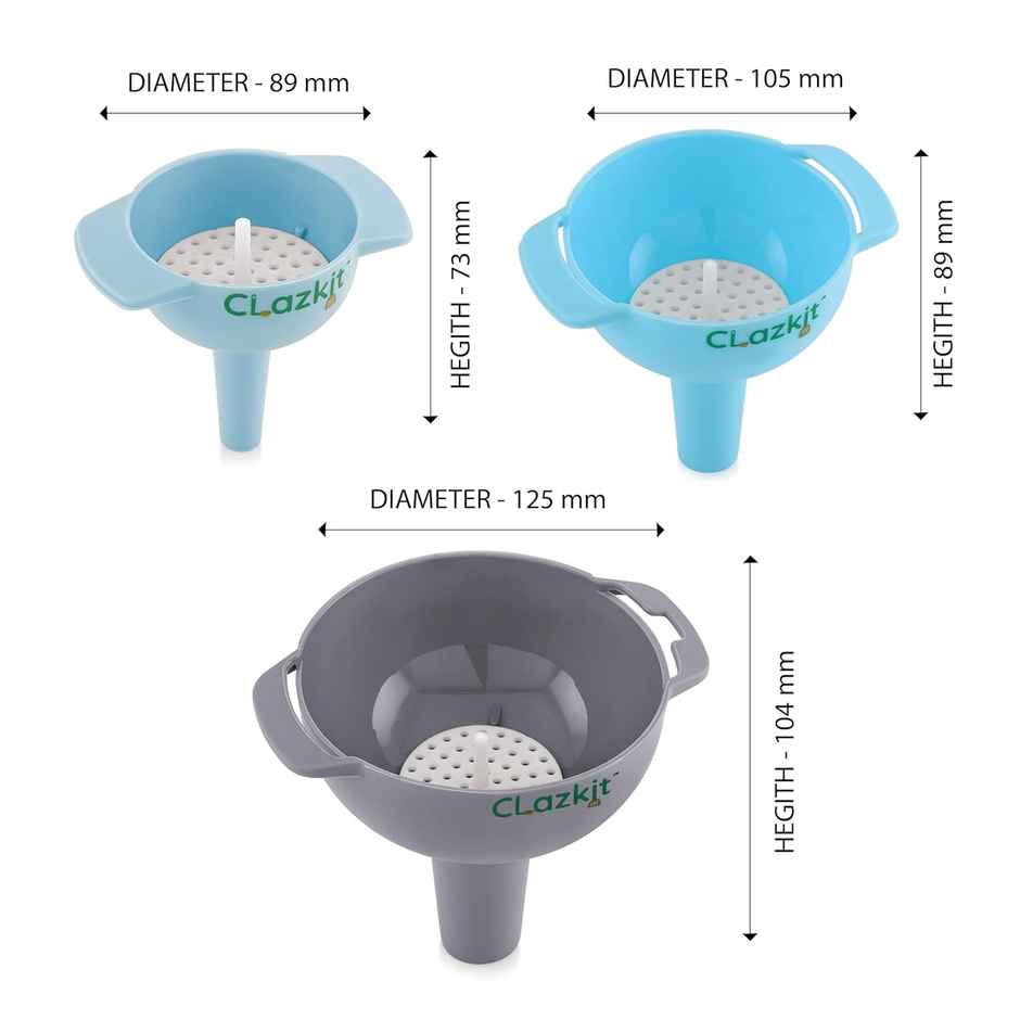 Clazkit� 3-Piece Kitchen Funnel Set