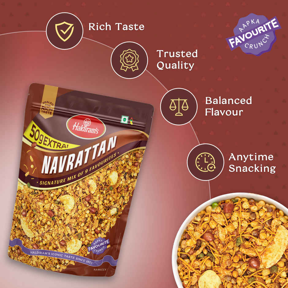 Haldiram's Navrattan | Crunchy Savory Snack