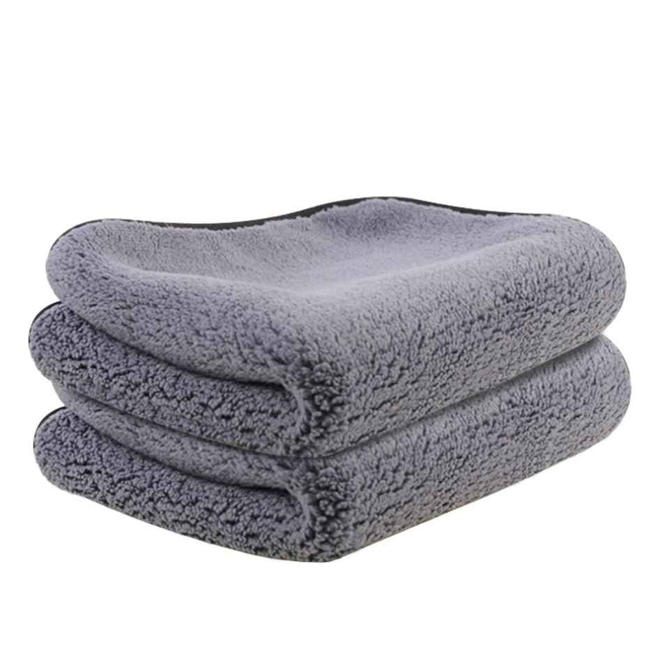 Autofy Multipurpose Microfiber Car Cleaning Cloth (Pack of 2) - Multicolor | 500 GSM | 40 cm x 40 cm