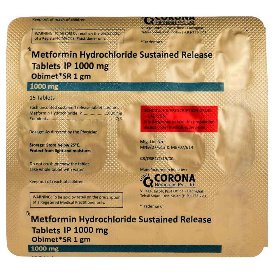 Obimet SR 1gm Tablet