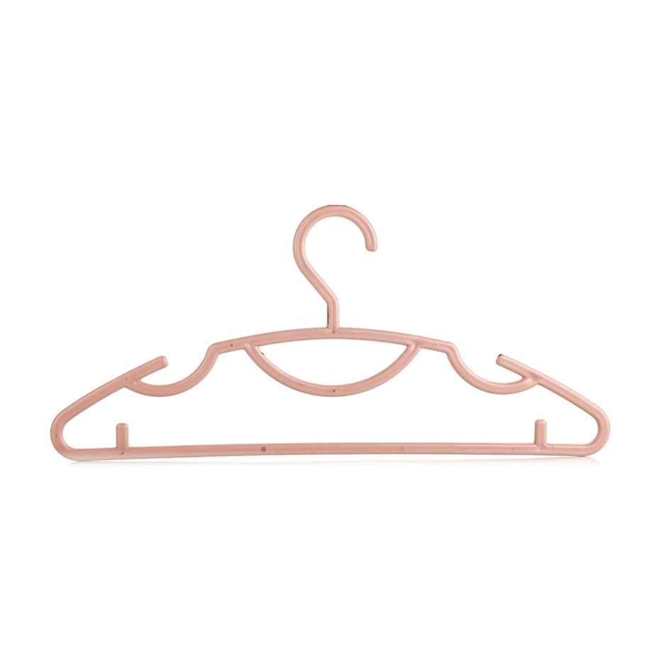 Ganesh Catch Plastic Clothes Hangers Pack Of 6 - Assorted
