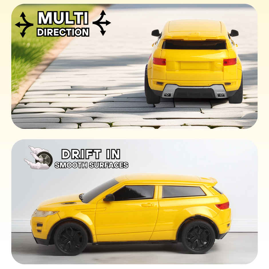 Race N Roll 1:24 Rechargeable Hi Speed Mini Remote Control Car - Rov Yellow