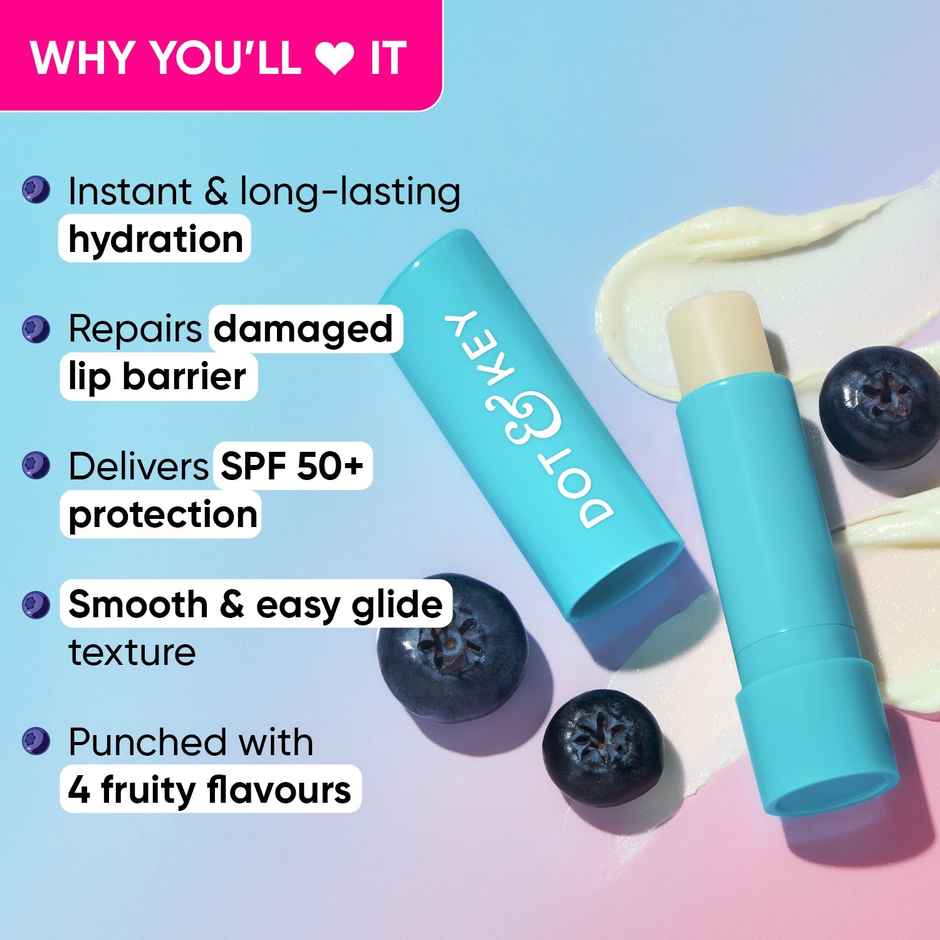 Dot & Key Barrier Repair Hydrating Lip Balm SPF 50 | Blueberry Bliss