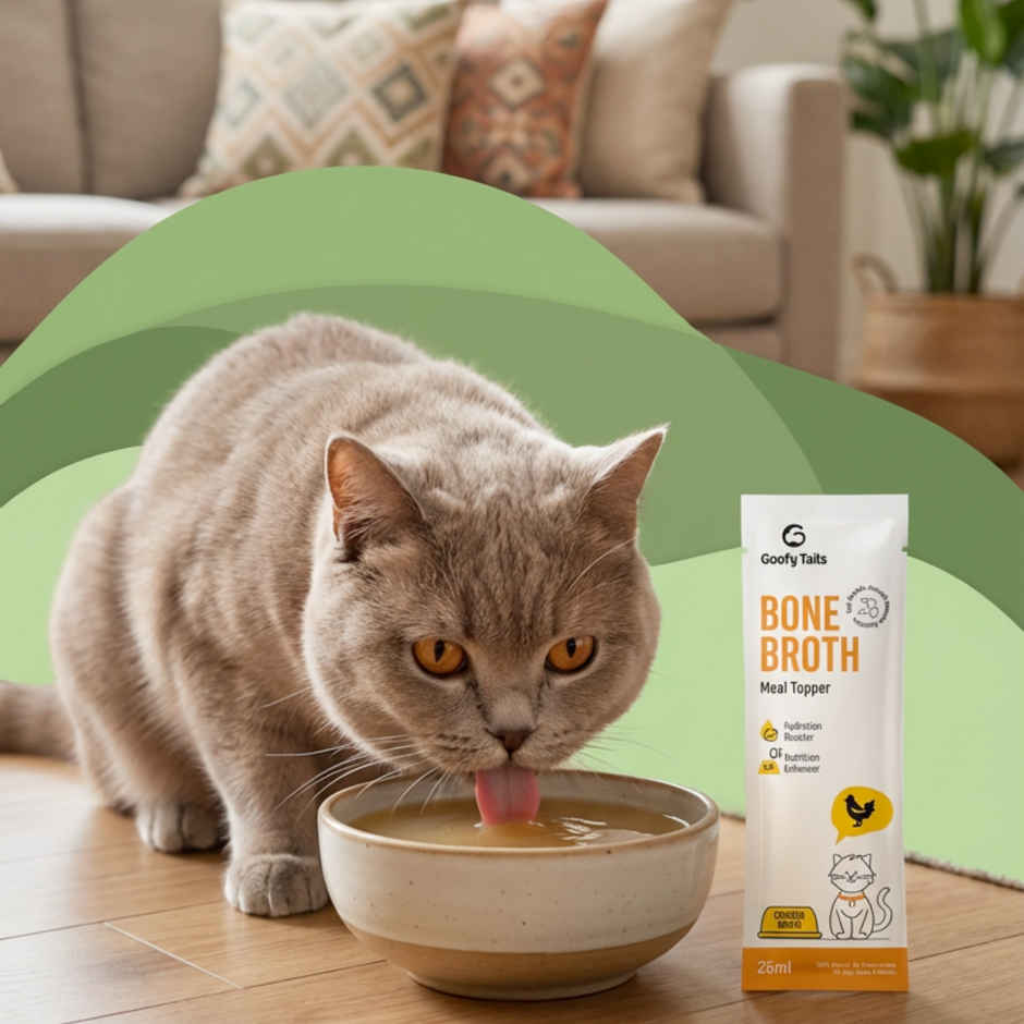 Goofy Tails Chicken Bone Broth for Cats | Collagen Rich Cat and Kitten Food Topper