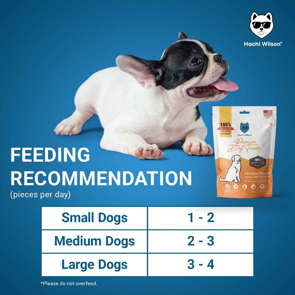 Hachi Wilson Premium Dog Treat Chicken Breast Jerkey With Turmeric