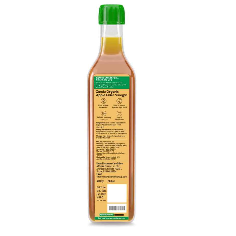 Zandu Organic Apple Cider With Mother Of Vinegar