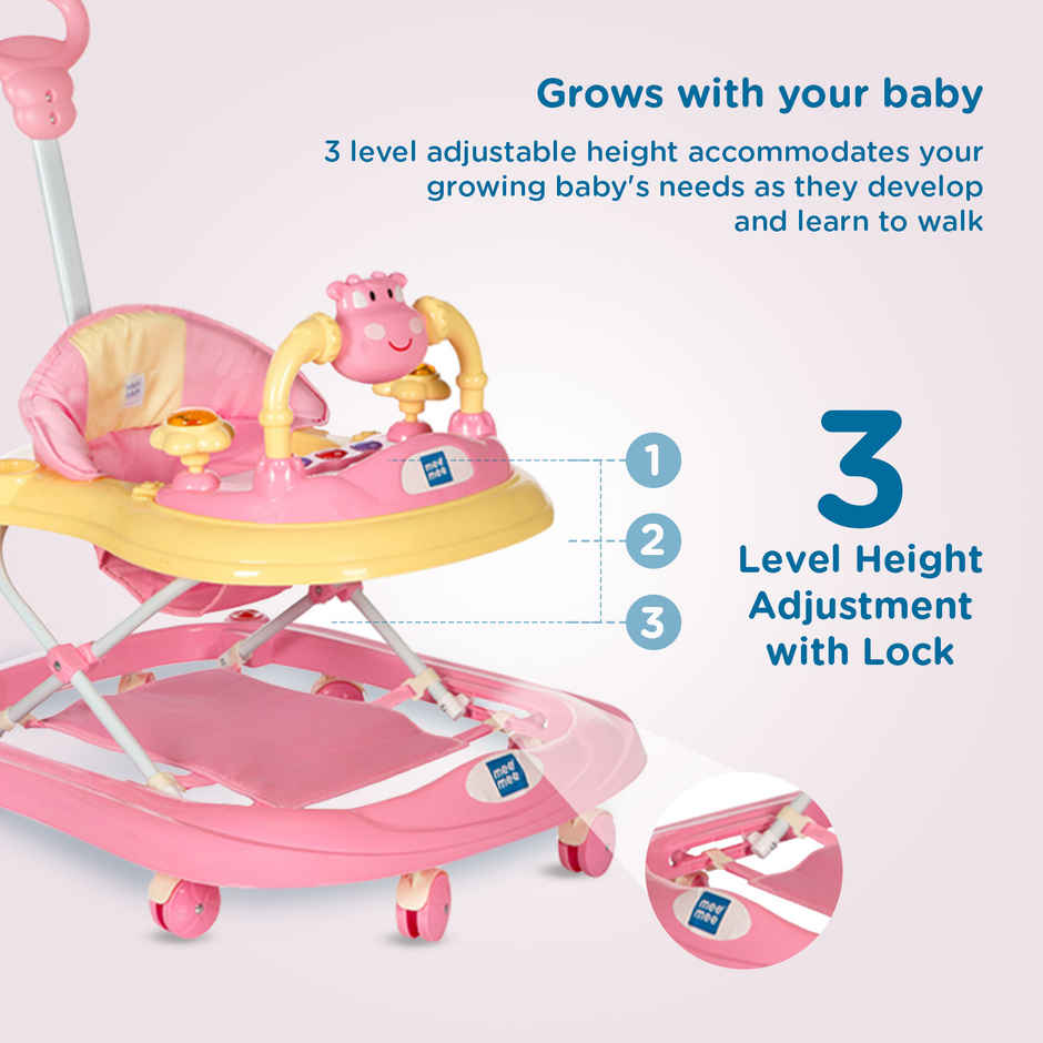 Mee Mee 360 Baby Activity Walker | 6 to 18 Months | 15kg | Pink