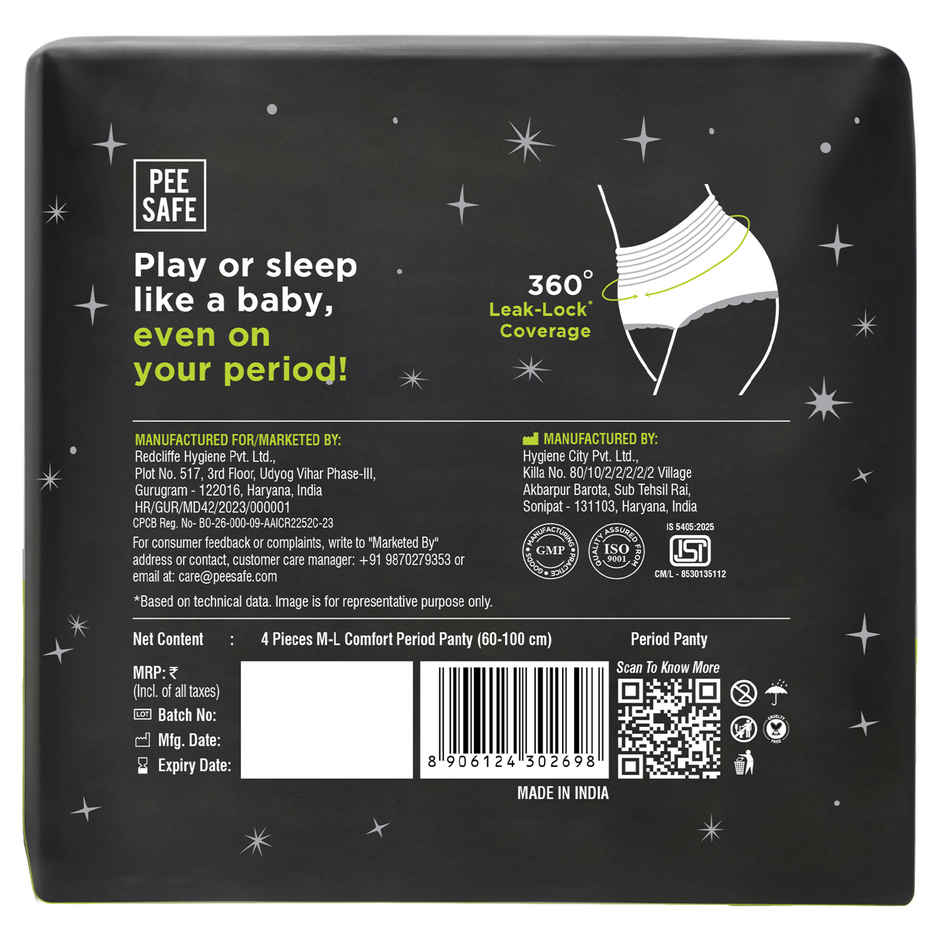 Pee Safe Comfort Period Panty (M-L)
