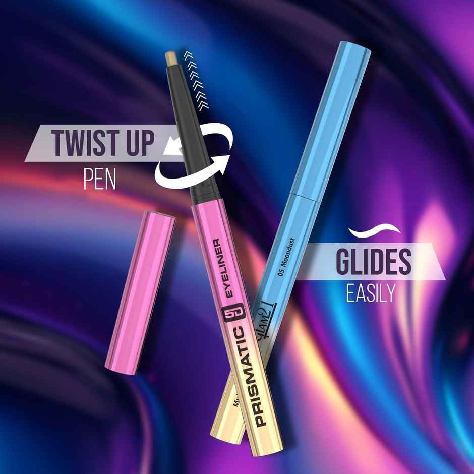 Glam21 Prismatic 5D Eyeliner | Creamy Formula | Multichrome Effect Bold Color Payoff | 01-Mirage