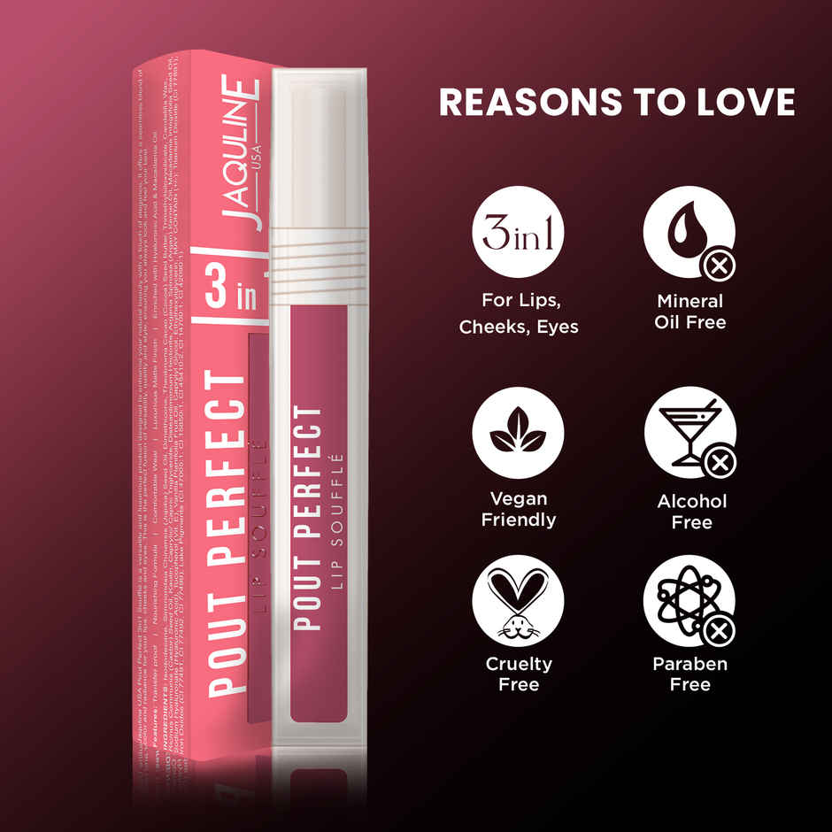 Jaquline USA Pout Perfect Lip Souffle | Frosted Petal 02