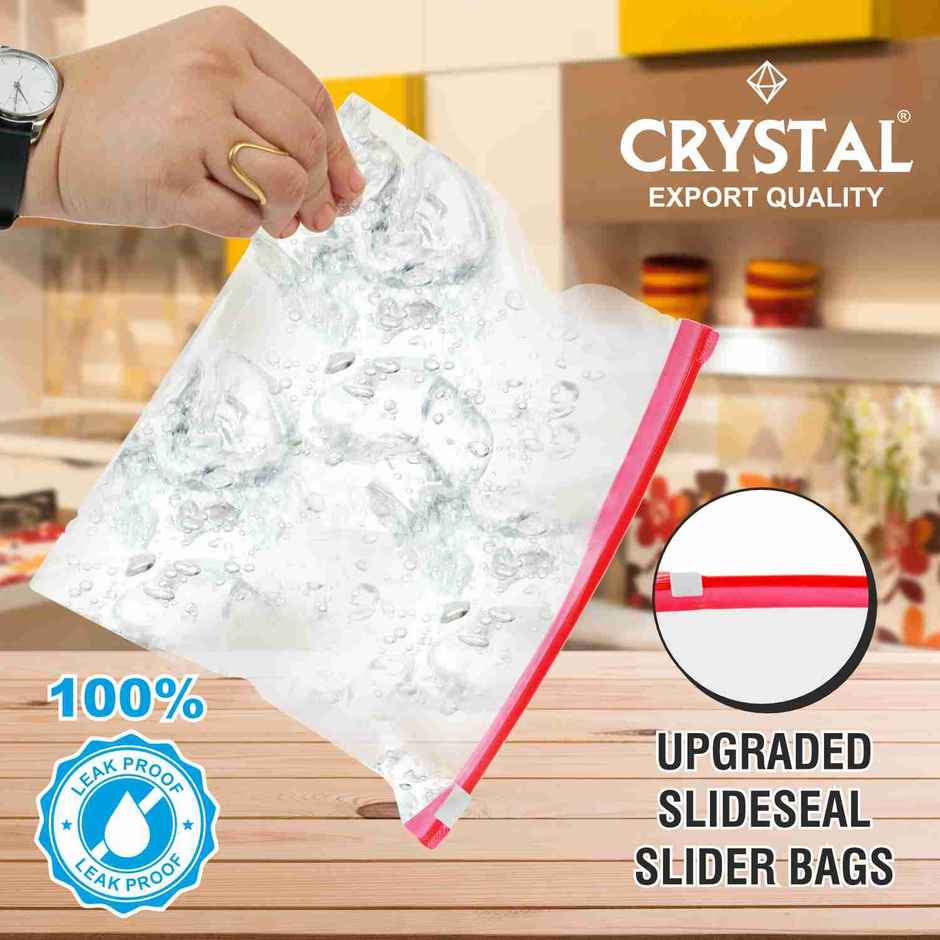 Crystal Slideseal Slider Bag - XL