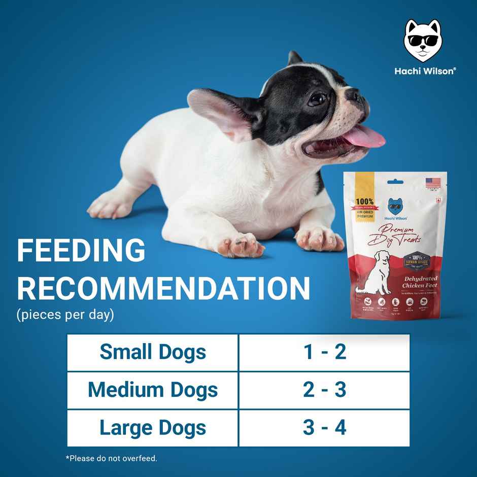 Hachi Wilson Premium Dog Treat Dehydrated Chicken Feet