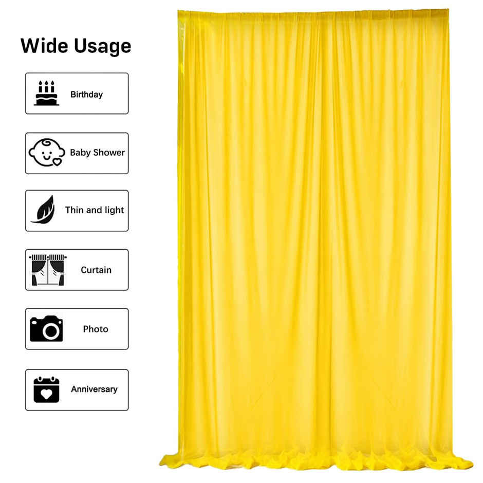 White and Yellow Net Backdrop with Triangle Hanging for Haldi Mehndi | Party Propz