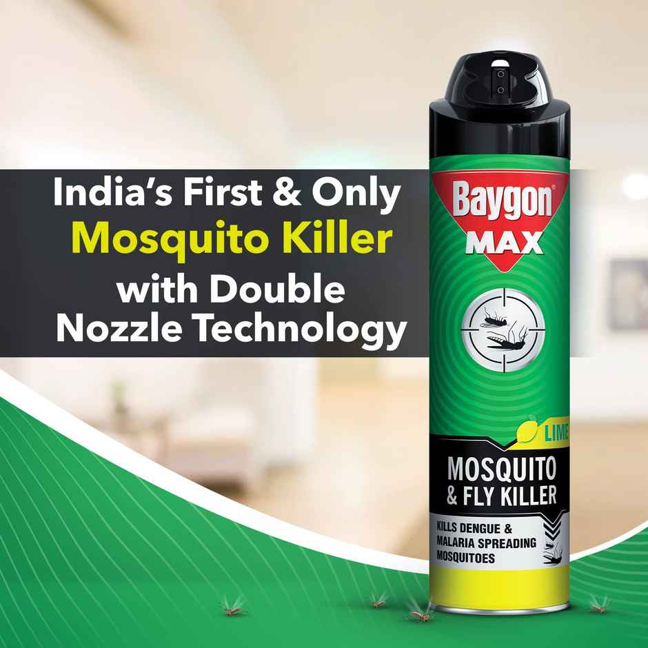 Baygon Max Lime Fragrance Mosquito and Fly Killer Spray