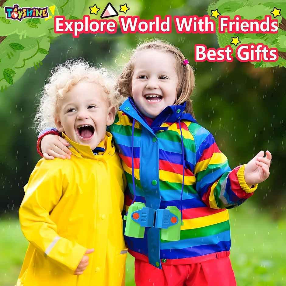 Toyshine Compact Kids Binoculars for Bird Watching, Hiking and Camping - Assorted