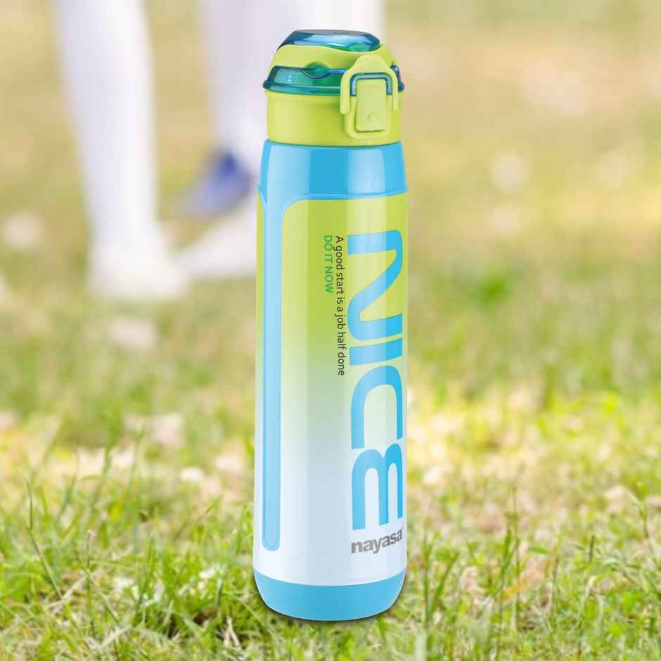 Nayasa Turbo Steel Bottle | Leak-Proof & BPA-Free | Stylish & Durable Water Bottle | Green - 730 ml