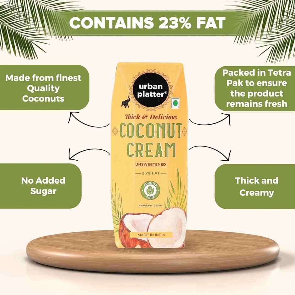 Urban Platter Unsweetened Coconut Cream