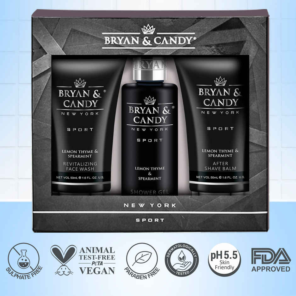 Bryan & Candy Sport Elite Ritual Face & Body Care Kit Gift Set for Men