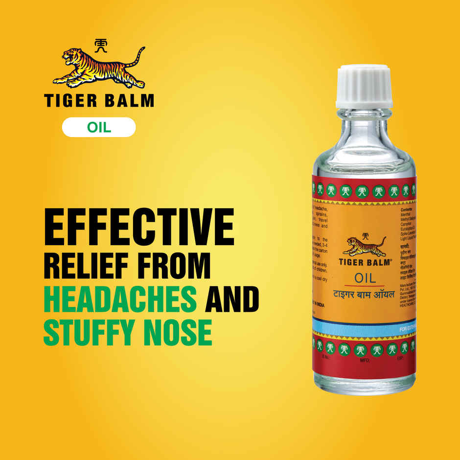 Tiger Balm Oil | Effective Relief from Headache - Stuffy Nose | Ayurvedic Pain Relief Oil