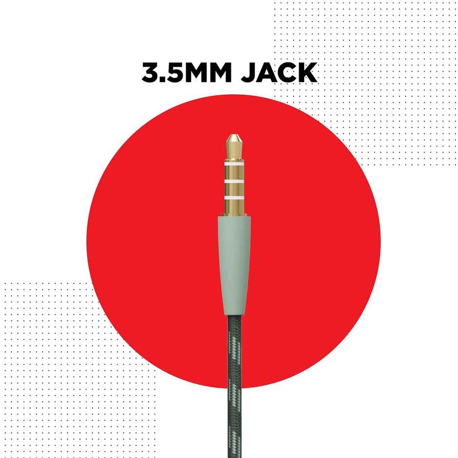 boAt Bassheads 105 Wired in Ear Earphones with Mic (Iguana)