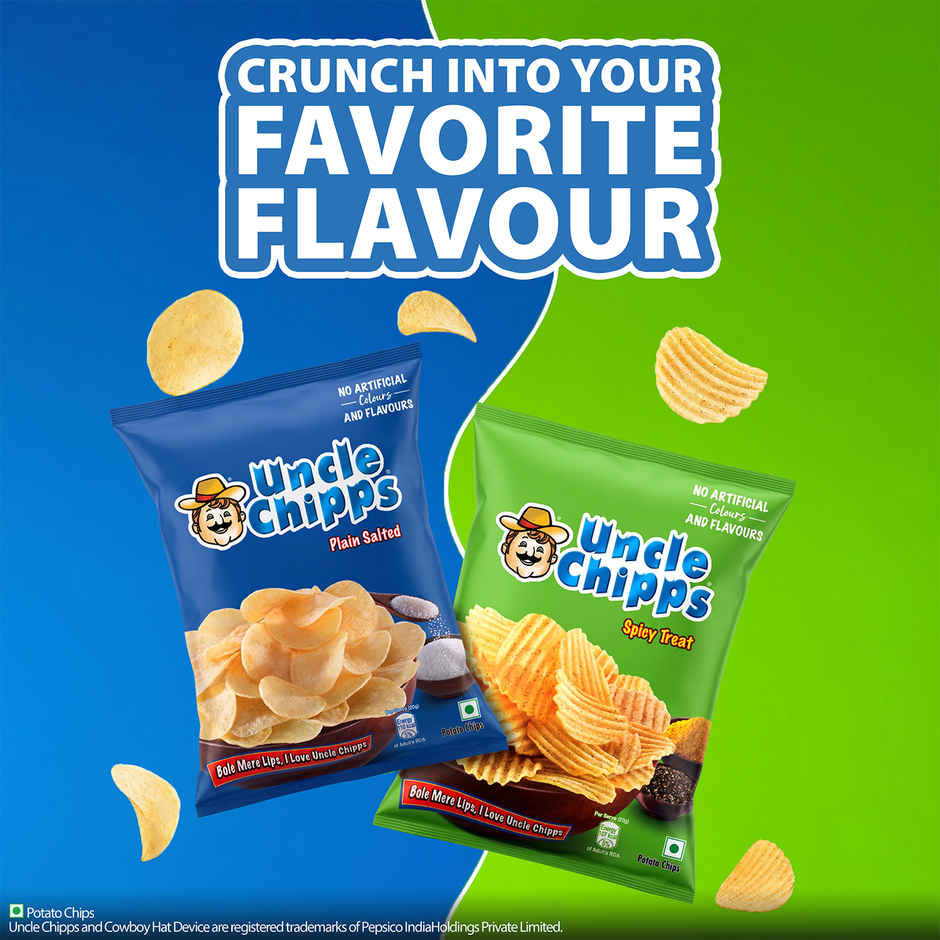 Uncle Chipps Plain Salted | Crunchy Potato Chips