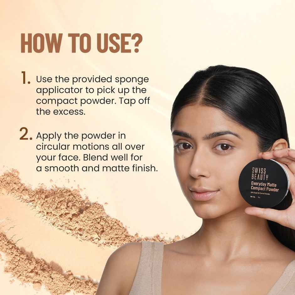 Swiss Beauty Everyday Matte Compact - 6 Hazel