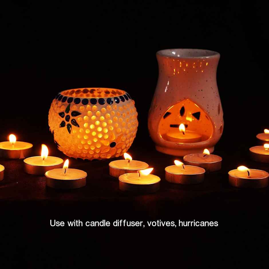 Smokeless Wax Tealight Candles | Set Of 30 | For Decorations | Multi Colour | Asian Aura