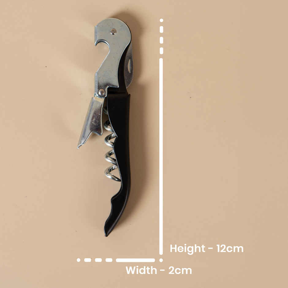 Stainless Steel Corkscrew Opener With Foil Cutter - Assorted