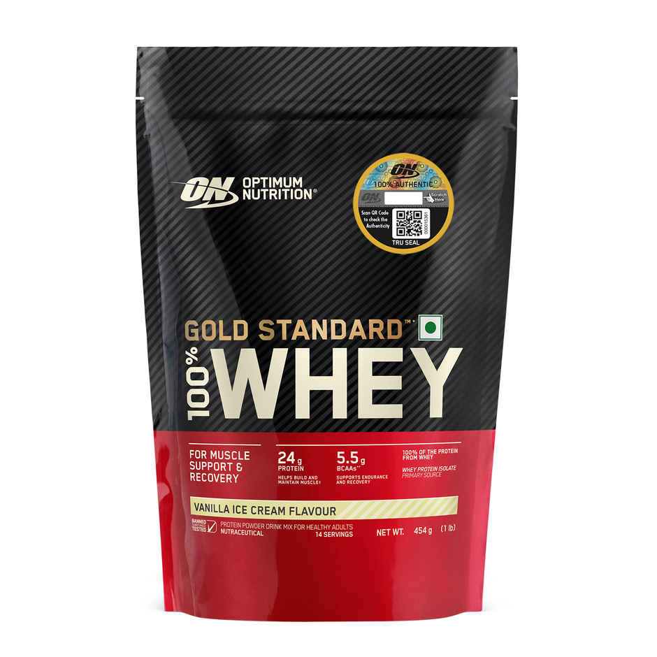 Optimum Nutrition (On) Pure Whey Gold Standard Powder Vanilla Ice Cream1 Lb