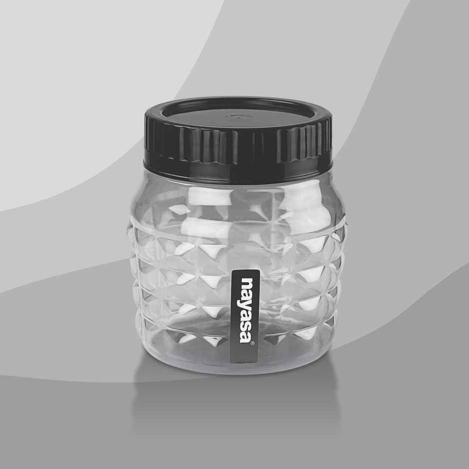 Nayasa Cushion BPA Free Food Grade Airtight Kitchen Stackable Container | Grey - 600 ml