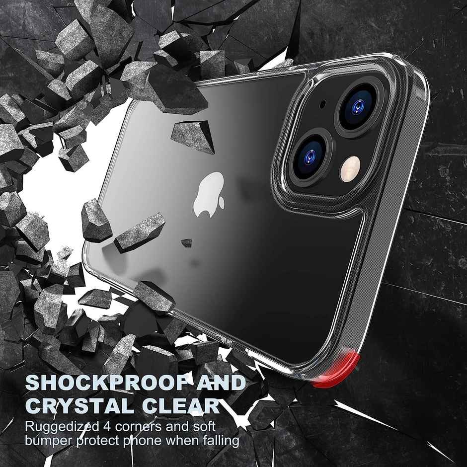 ExpressB for iPhone 12 Mini Cover Anti-Scratch Camera Protect Cover PC + TPU Transparent - Clear